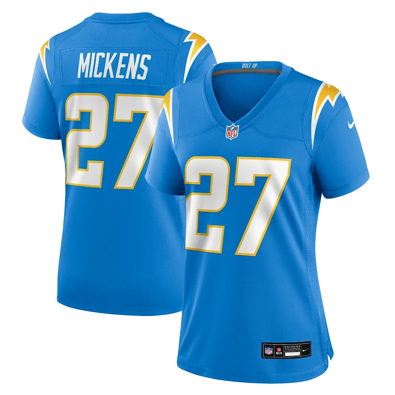 Women's Nike R.J. Mickens Powder Blue Los Angeles Chargers Team Game Jersey