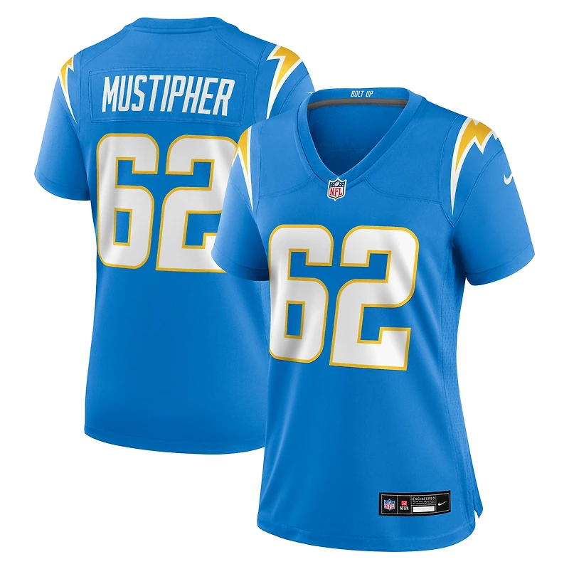 Women's Nike Sam Mustipher Powder Blue Los Angeles Chargers Team Game Jersey