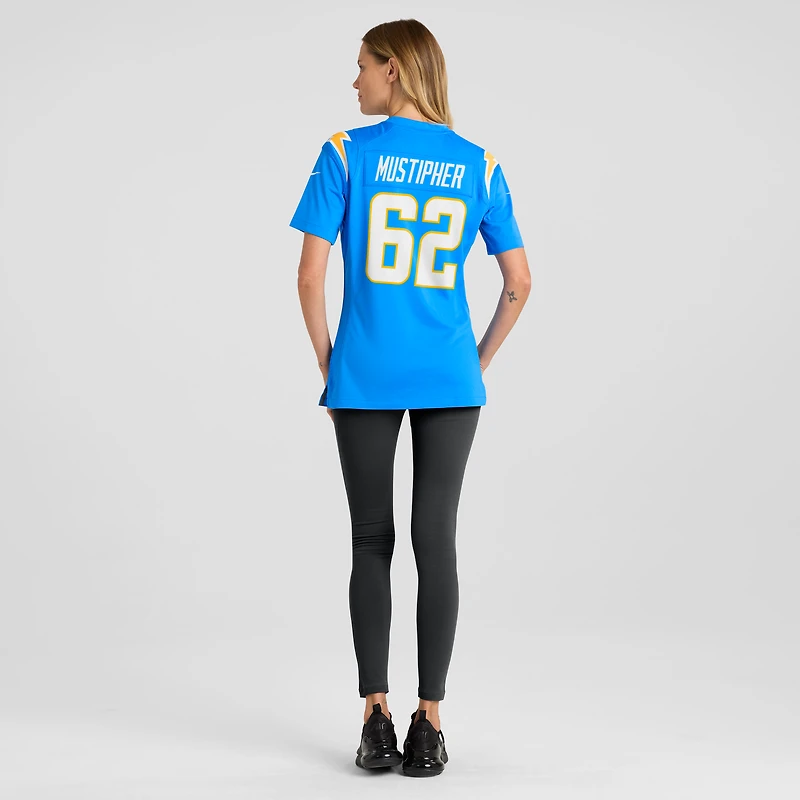 Women's Nike Sam Mustipher Powder Blue Los Angeles Chargers Team Game Jersey