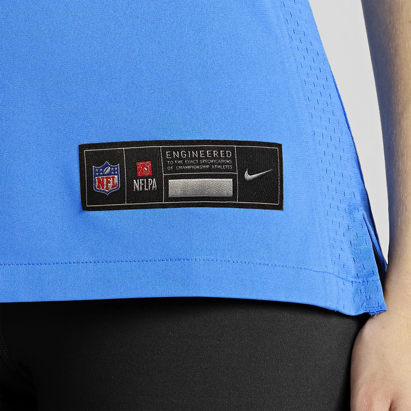 Maillot de match Nike Travis Burke bleu poudré pour femme, Los Angeles Chargers