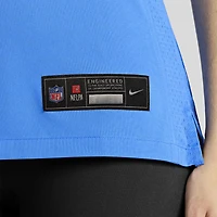Maillot de match Nike Travis Burke bleu poudré pour femme, Los Angeles Chargers