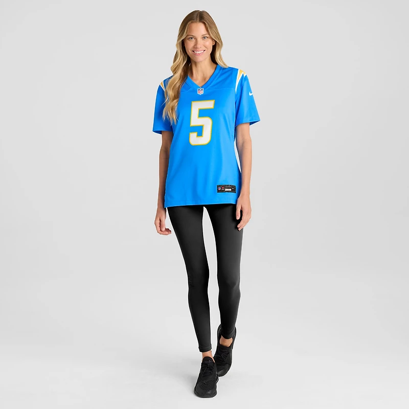 Women's Nike Trey Lance  Powder Blue Los Angeles Chargers Team Game Jersey