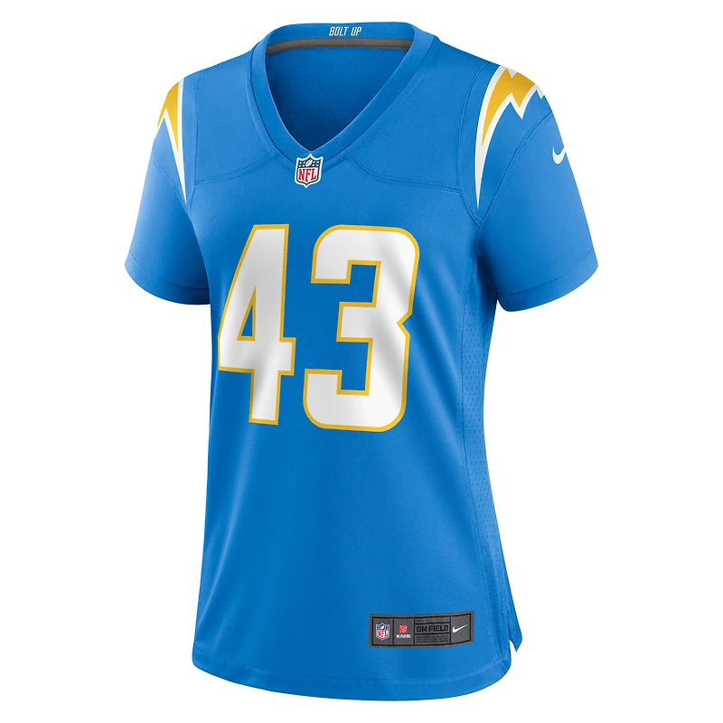 Women's Nike Troy Dye  Powder Blue Los Angeles Chargers Game Jersey
