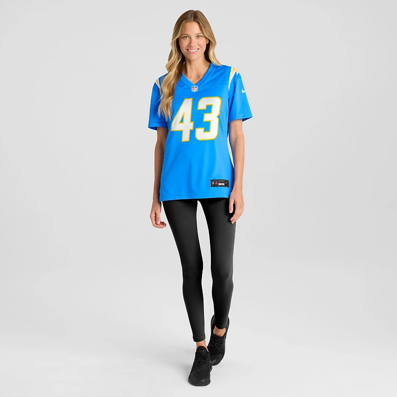 Women's Nike Troy Dye  Powder Blue Los Angeles Chargers Game Jersey