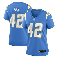 Maillot Nike Tucker Fisk bleu poudre pour femme des Los Angeles Chargers