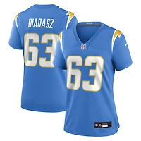 Women's Nike Tyler Biadasz  Powder Blue Los Angeles Chargers Team Game Jersey