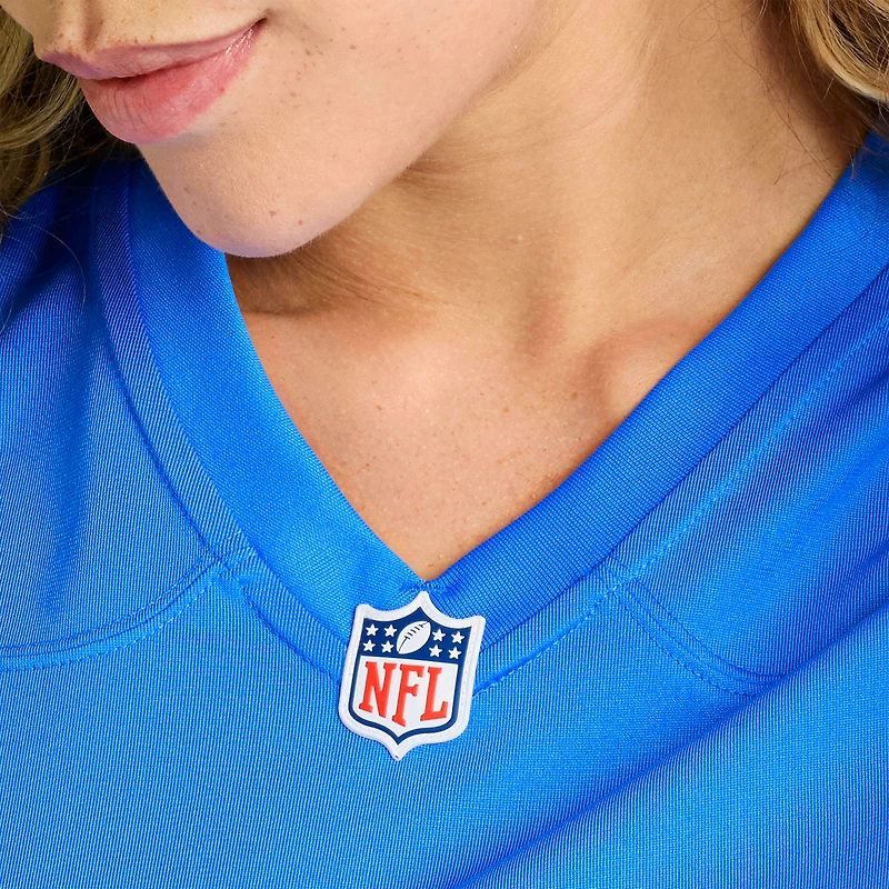 Maillot de match Nike Tyler Biadasz bleu poudré des Chargers Los Angeles pour femmes