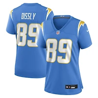 Maillot Nike Will Dissly bleu poudré pour femme des Los Angeles Chargers