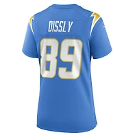 Maillot Nike Will Dissly bleu poudré pour femme des Los Angeles Chargers
