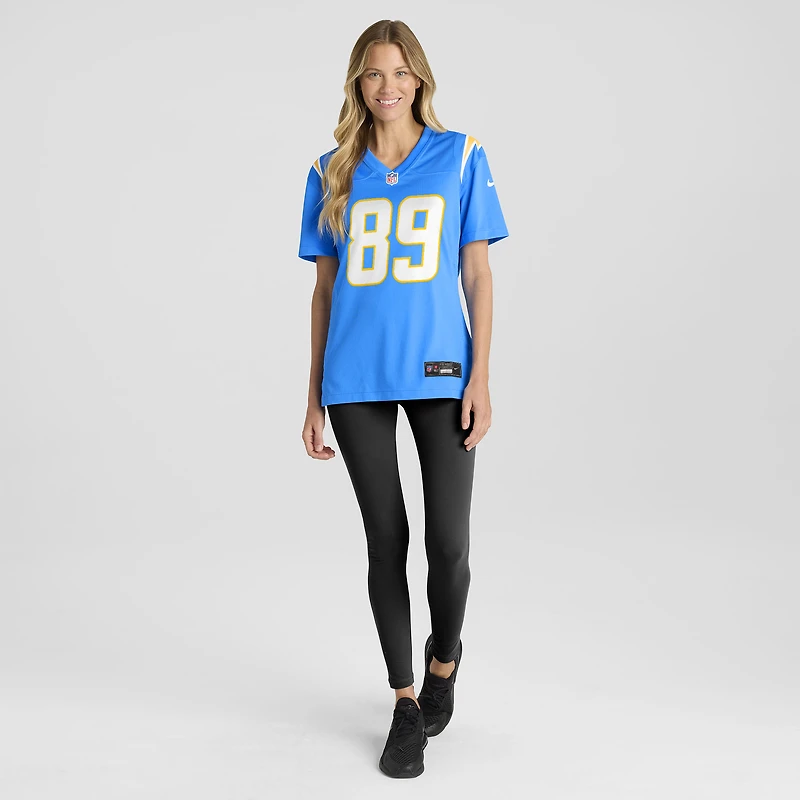 Women's Nike Will Dissly Powder Blue Los Angeles Chargers Team Game Jersey