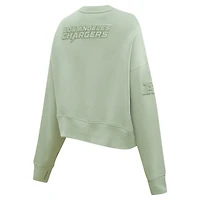 Sweat-shirt oversize court neutre vert clair Pro Standard pour femme des Chargers de Los Angeles