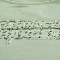 Sweat-shirt oversize court neutre vert clair Pro Standard pour femme des Chargers de Los Angeles