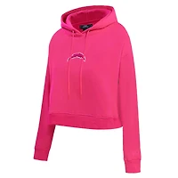 Sweat à capuche court Pro Standard Los Angeles Chargers pour femmes, triple rose