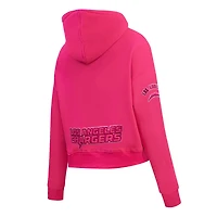 Sweat à capuche court Pro Standard Los Angeles Chargers pour femmes, triple rose