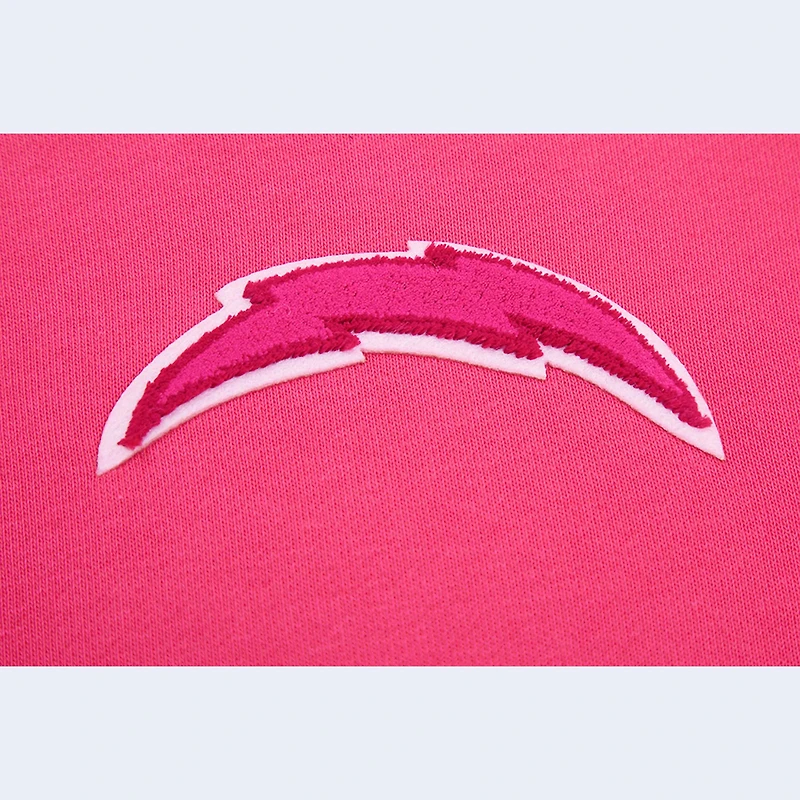Sweat à capuche court Pro Standard Los Angeles Chargers pour femmes, triple rose