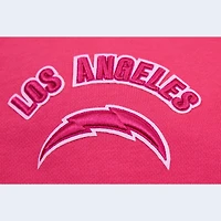 Women's Pro Standard Los Angeles Chargers Triple Pink Cropped Pullover Hoodie