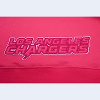 Women's Pro Standard Los Angeles Chargers Triple Pink Cropped Pullover Hoodie
