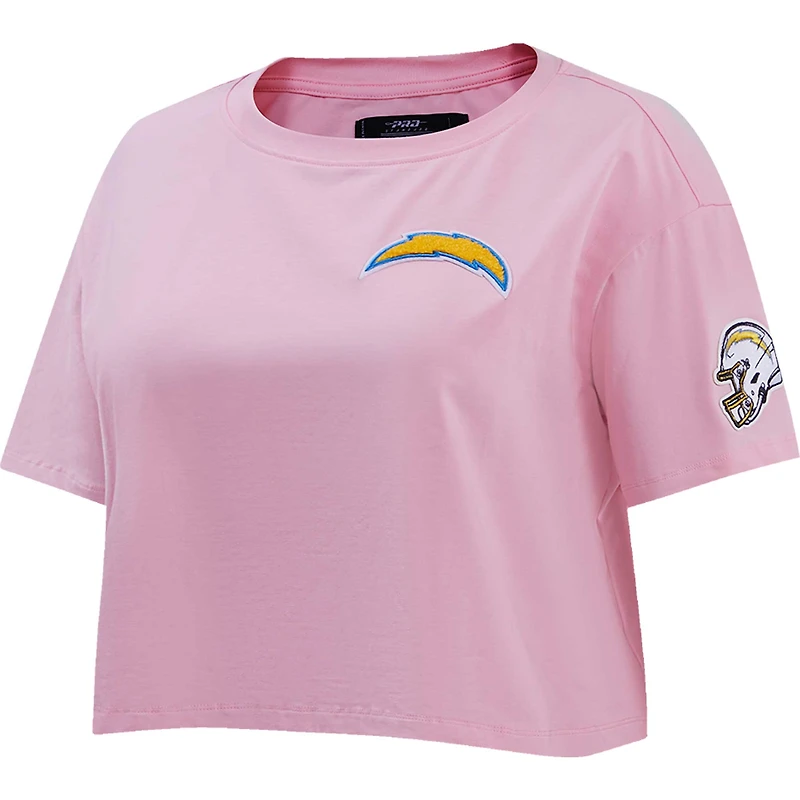 T-shirt court Pro Standard Los Angeles Chargers rose pour femme
