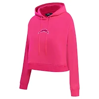 Sweat à capuche court en polaire rose Pro Standard des Chargers de Los Angeles pour femmes