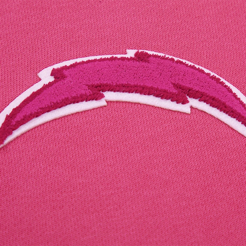 Sweat à capuche court en polaire rose Pro Standard des Chargers de Los Angeles pour femmes