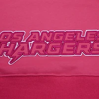 Sweat à capuche court en polaire rose Pro Standard des Chargers de Los Angeles pour femmes