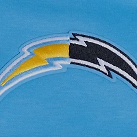 Sweat à capuche zippé avec logo Split Pro Standard bleu poudre pour femme des Los Angeles Chargers