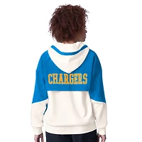 Sweat à capuche zippé pour femme Starter White Los Angeles Chargers Scrimmage