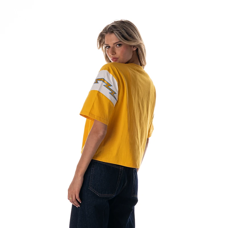 T-shirt à manches contrastées Charger Power des Los Angeles Chargers de The Wild Collective pour femme