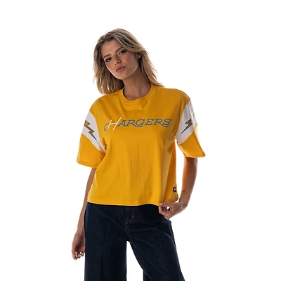 T-shirt à manches contrastées Charger Power des Los Angeles Chargers de The Wild Collective pour femme