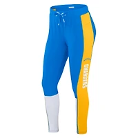 Women's WEAR by Erin Andrews Powder Blue/Gold Los Angeles Chargers Color-Block Leggings