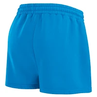 Ensemble de détente pour femme WEAR by Erin Andrews composé d'un t-shirt à manches longues et short en molleton délavé bleu poudre Los Angeles Chargers