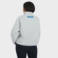 Women's WEAR by Erin Andrews White Los Angeles Chargers Polar Fleece Half-Zip Jacket