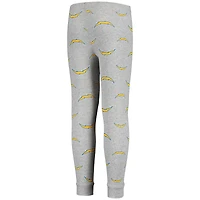 Ensemble de nuit gris avec t-shirt à manches longues et pantalon Los Angeles Chargers pour jeune