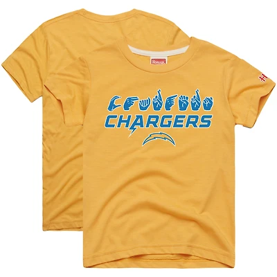 T-shirt Tri-Blend Love Sign x ASL 2.0 des Los Angeles Chargers, hommage aux jeunes