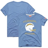 Youth Homage Powder Blue Los Angeles Chargers Charger Power Tri-Blend T-Shirt