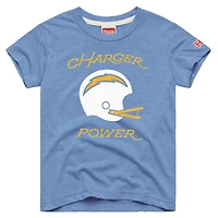 Youth Homage Powder Blue Los Angeles Chargers Charger Power Tri-Blend T-Shirt