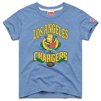 T-shirt bleu clair Tri-Blend Youth Homage x The Simpsons des Los Angeles Chargers