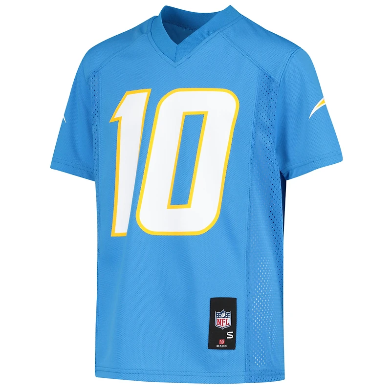 Maillot de joueur réplique bleu poudre Justin Herbert des Los Angeles Chargers pour jeunes