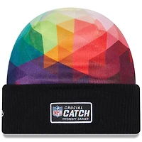 Bonnet en tricot à revers NFL Crucial Catch New Era noir Los Angeles Chargers 2023 pour jeune