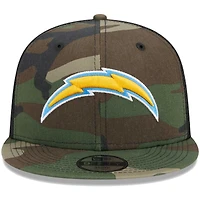 Youth New Era Camo Los Angeles Chargers  Main Trucker 9FIFTY Snapback Hat