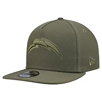 Youth New Era Olive Los Angeles Chargers Color Pack A-Frame 9FIFTY Snapback Hat