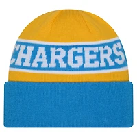Youth New Era Powder Blue Los Angeles Chargers Active Reversible Cuffed Knit Hat