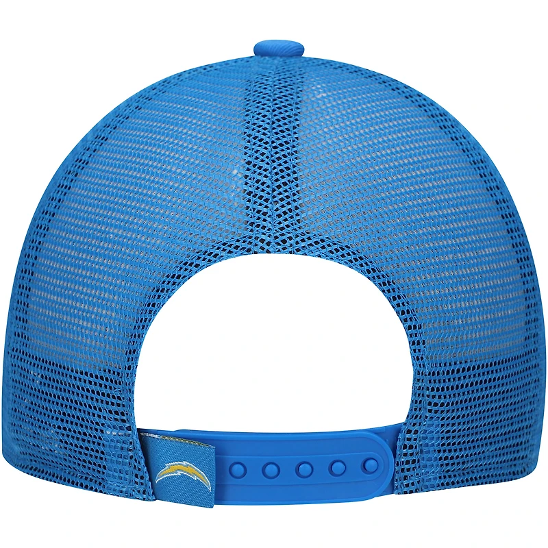 Casquette Snapback 9FIFTY A-Frame en détresse des Chargers de Los Angeles New Era blanc/bleu poudré pour jeune