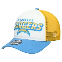 Youth New Era  White/Powder Blue Los Angeles Chargers Streak 9FORTY A-Frame Adjustable Hat