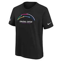 T-shirt Nike noir pour jeunes Los Angeles Chargers NFL Crucial Catch 2024