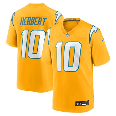 Youth Nike Justin Herbert Gold Los Angeles Chargers Alternate Charger Power Game Player Jersey