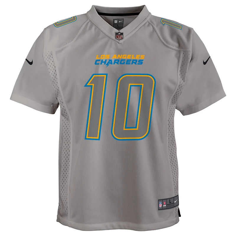 Maillot de jeu Atmosphere Los Angeles Chargers Nike Justin Herbert gris pour jeune