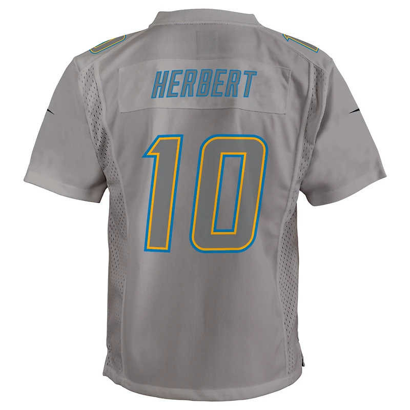 Maillot de jeu Atmosphere Los Angeles Chargers Nike Justin Herbert gris pour jeune