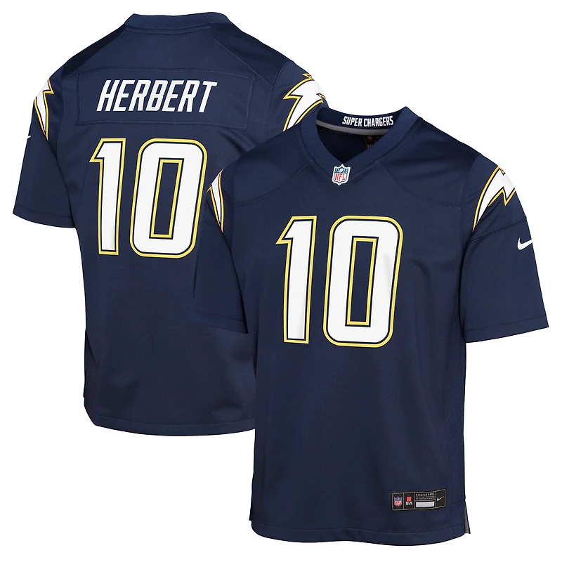 Youth Nike Justin Herbert Navy Los Angeles Chargers Alternate Super Game Player Jersey