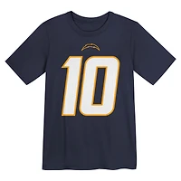 T-shirt Nike Justin Herbert bleu marine pour jeune, avec nom et numéro des Los Angeles Chargers